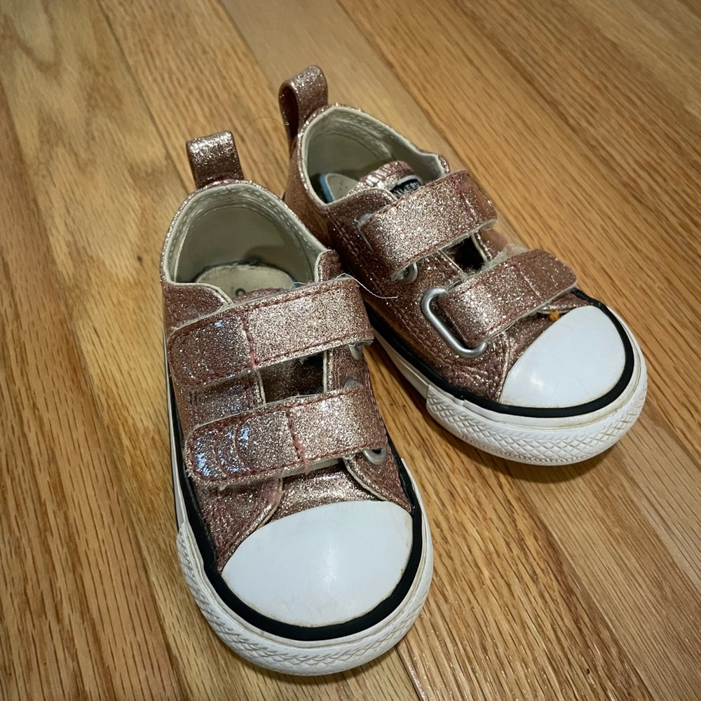 Converse Glittery Pink Baby Shoes